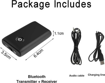 Адаптер передатчика-приемника 3,5 мм AUX USB