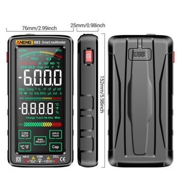 ANENG 683 6000 отсчетов большой цифровой мультиметр с