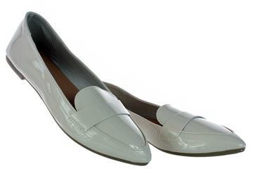 LAKIERKI BALERINY ELEGANCKIE BUTY DAMSKIE BEŻOWE 6358 roz. 37