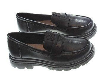 Мокасины чёрные на мягкой подошве, размер 40.