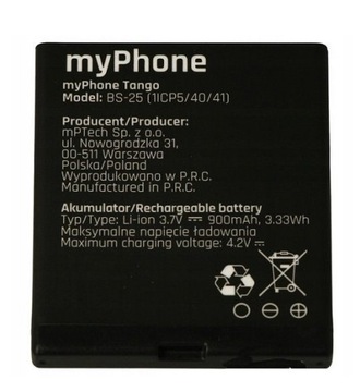 Oryginalna bateria myPhone Tango Flip 3 BS-25