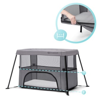 Детская кроватка Kinderkraft MOVI, СЕРОЕ ДЕРЕВО