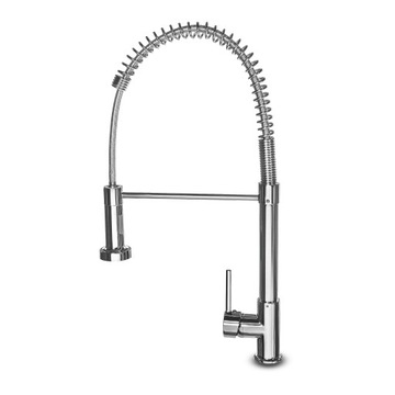 Кухонная батарея гибкая ротационная нока Высокий нажатие для хромированной раковины