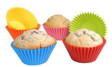 SILIKONOWA FOREMKA MUFFINKI BABECZKI KOSZYKI 6 SZT