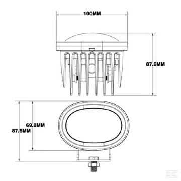 Lampa Bezpieczeństwa 9W BLUE LINE LA10602