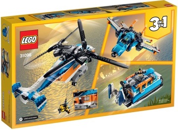 LEGO CREATOR 3W1 31096 SAMOLOT PODUSZKOWIEC ŚMIGŁO