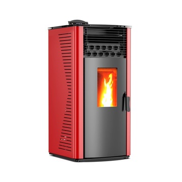 Piec na pellet wolnostojący 12kW piecyk kominek termostat zestaw Thunder