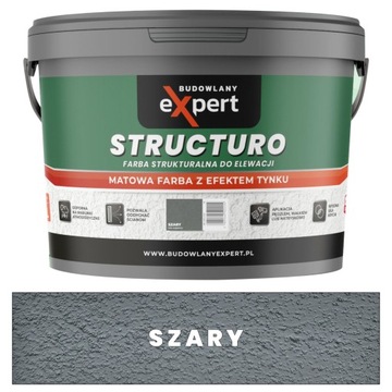 FARBA STRUKTURALNA ELEWACYJNA FASADOWA ZEWNĘTRZNA do malowania DO ZEWNĄTRZ