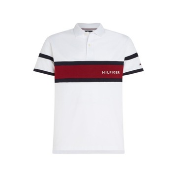 TOMMY HILFIGER MĘSKA KOSZULKA POLO BIAŁA r.XL