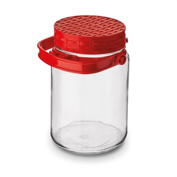 Słoik szklany z rączką 1,5 L NA OGÓRKI KISZONKI