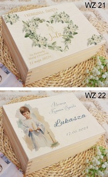 КОРОБКА ПАМЯТИ ПОДАРОК ​​ПРИЧАСТИЕ ПЕРСОНАЛЬНОЕ ИМЯ