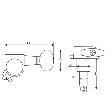 Масляные ключи для укулеле 2+2 Jeremi KUS122