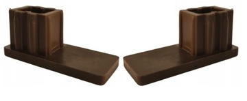 НАПРАВЛЯЮЩАЯ КОЛПАЧКА ДЛЯ НАРУЖНЫХ РОЛЬСТАВНЕЙ - КОРИЧНЕВЫЙ/ОРЕХ 2 ШТ.