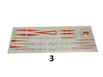 NAKLEJKI ROWEROWE CZERWONE RETRO