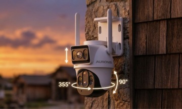 ВНЕШНЯЯ WIFI КАМЕРА С ПОВОРОТНЫМ УЗЕЛОМ 10x ЗУМ 6MP ДВОЙНОЕ УМНОЕ ОБНАРУЖЕНИЕ АЛАРМА