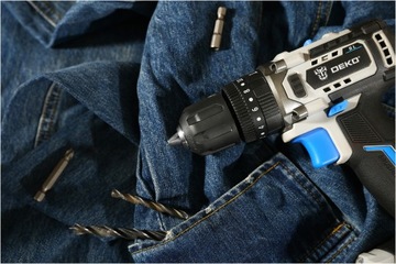 ДРЕЛЬ, ОТВЕРТКА С УДАРОМ, АККУМУЛЯТОРНАЯ УДАРНАЯ ДРЕЛЬ, 42 НМ, DEKO