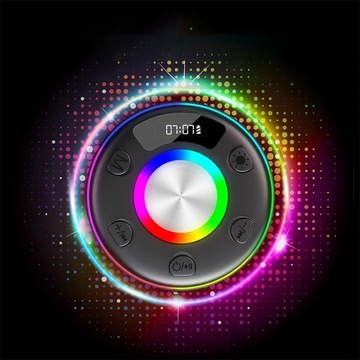 БЕСПРОВОДНАЯ ДУШЕВАЯ КОЛОНКА С ПРИСОСКОЙ, 6 РЕЖИМОВ СВЕТА IPX7