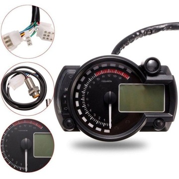 УНИВЕРСАЛЬНЫЙ ЦИФРОВОЙ МОТОЦИКЛЬНЫЙ СЧЕТЧИК QUAD LCD