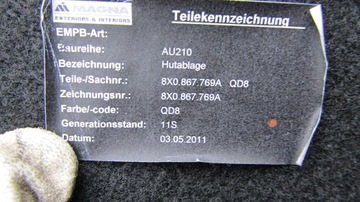 AUDI A1 8X POLIČKA KUFRU DOPORUČUJI @@
