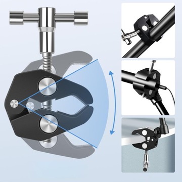 Крабовый зажим Magic Arm Studio Clamp Универсальный 1/4 3/8 + шарнирный рычаг