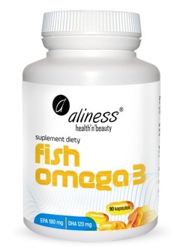 Aliness Suplement diety Fish Omega 3 180/120 mg x 90 kapsułek