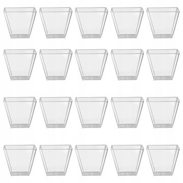 Plastikowe Kubeczki Deserowe Mini Przezroczyste