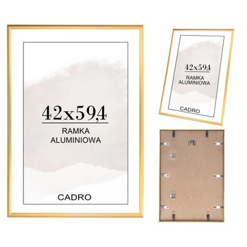RAMKA A2 RAMKI NA ZDJĘCIA 42x59 ALUMINIOWA ZŁOTA