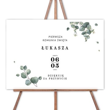 PLAKAT komunijny personalizowany ozdoba sali