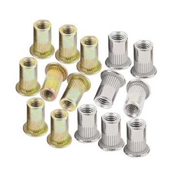 НАБОР ЗАКЛЕПКА-ГАЙКИ 300 ШТ. ЗАКЛЕПКА-ГАЙКА M3-M10 MIX 300 ШТ АЛЮМИНИЙ + СТАЛЬ