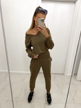 Комплект спортивного костюма брюки толстовка коричневый Tmc Moda