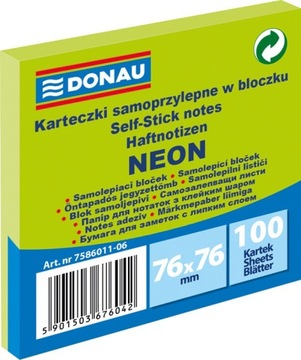 BLOCZEK SAMOPRZYLEPNY 76X76MMX100 KARTECZKI NOTES