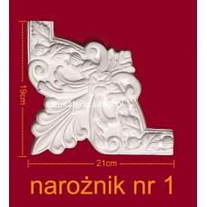 Narożnik gipsowy sztukaterie z gipsu dekor sztukateria gipsowa 4 sztuki