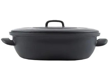 Emaliowane naczynie do zapiekania + pokrywka, średnica 28 cm, seria