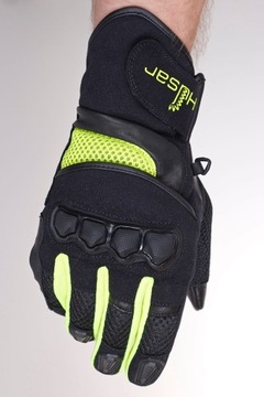 RĘKAWICE MOTOCYKLOWE LETNIE HUSAR GRIZZLY fluo