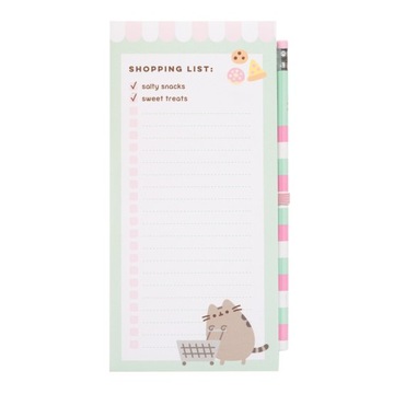 PUSHEEN notes magnetyczny na lodówkę, z ołówkiem