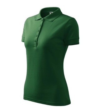 KOSZULKA PIQUE POLO DAMSKA MALFINI 210 BAWEŁNIANA T-SHIRT zielona 2XL