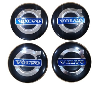 Volvo NAKLEJKI EMBLEMATY 56mm 4SZT ALUMINIOWE Dekle dekielki