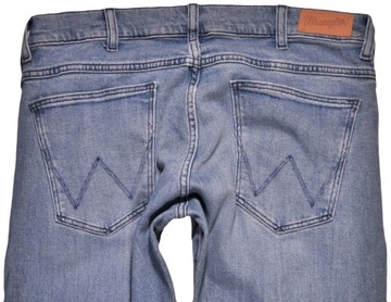 WRANGLER spodnie SKINNY blue REGULAR jeans MRYSON _ W34 L34