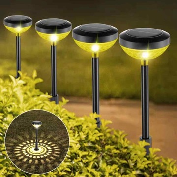 ZESTAW 2 X LAMPA SOLARNA WBIJANA OGRODOWA UFO LED