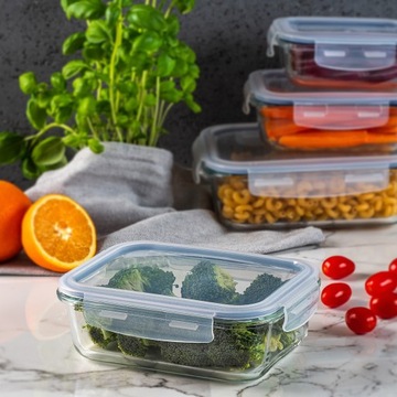 СТЕКЛЯННЫЙ КОНТЕЙНЕР ПИЩЕВЫЙ 1040мл С КРЫШКОЙ LUNCH BOX