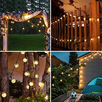 СОЛНЕЧНАЯ САДОВАЯ ГИРЛЯНДИЯ ДЛЯ БАЛКОНА 50 LED 10М
