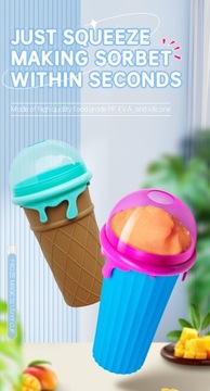 500ml Slushie Maker Cup Diy Frozen Squeeze Magic