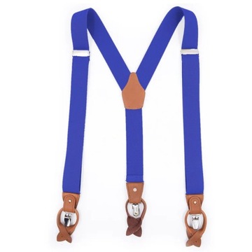 3.5X125 6 Clips Genuine Leather Men Suspenders