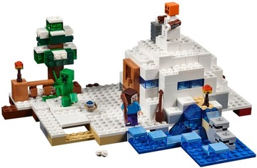 LEGO 21120 ŚNIEŻNA KRYJÓWKA MINECRAFT NOWE KLOCKI UNIKAT MIN023 MIN012