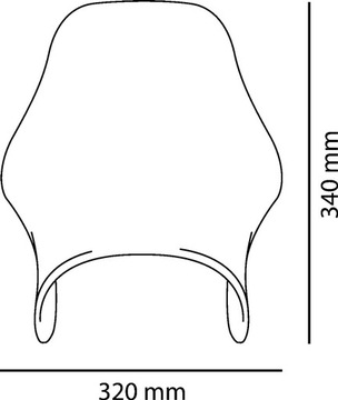 Лобовое стекло для нейкедов с круглым фонарем, слегка тонированное