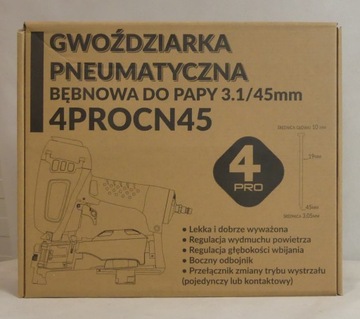 Кровельный гвоздезабивной станок для валяния толя 4PROCN45 барабанные гвозди 3,1 мм 19-45 мм