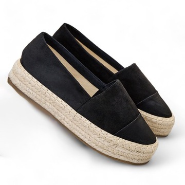 CZARNE ESPADRYLE DAMSKIE DERALLE 39