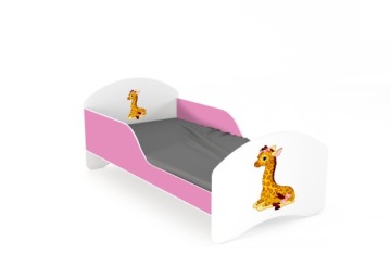 Детская кровать LEO2 140х70 белый и розовый