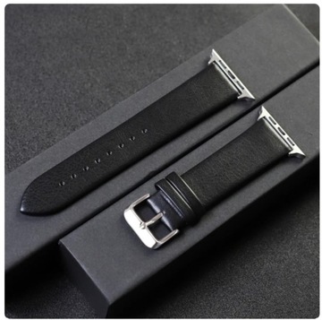 PASEK DO APPLE WATCH IWATCHA SMARTWATCHA 42 MM CZARNY EKOSKÓRA SUPER HIT!