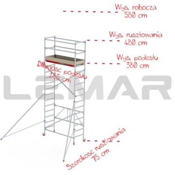 Мобильные алюминиевые леса ALTREX K2 3,80 м
